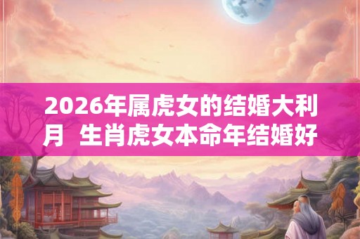 2026年属虎女的结婚大利月  生肖虎女本命年结婚好不好