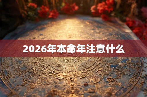 2026年本命年注意什么