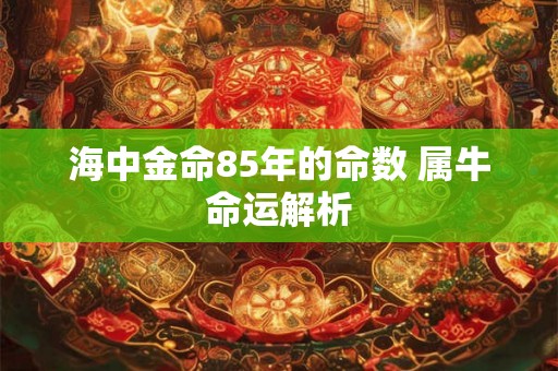 海中金命85年的命数 属牛命运解析