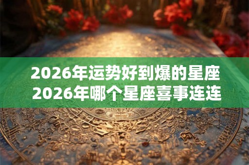 2026年运势好到爆的星座 2026年哪个星座喜事连连 2026年运势好到爆的星座 2026年哪个星座喜事连连