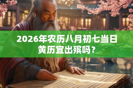 2026年农历八月初七当日黄历宜出殡吗？