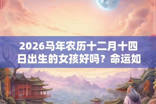 2026马年农历十二月十四日出生的女孩好吗？命运如何？