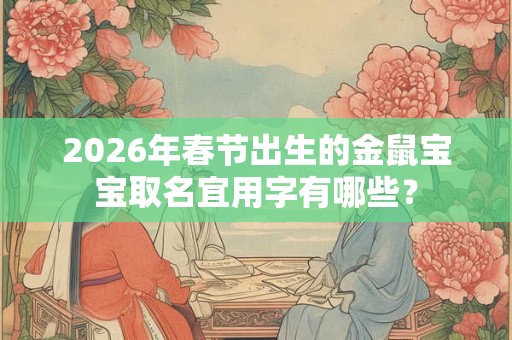 2026年春节出生的金鼠宝宝取名宜用字有哪些？