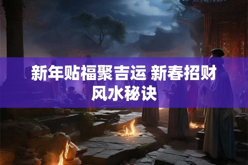新年贴福聚吉运 新春招财风水秘诀