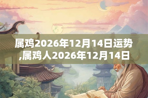 属鸡2026年12月14日运势,属鸡人2026年12月14日财运,生肖鸡2026年12月14日运势