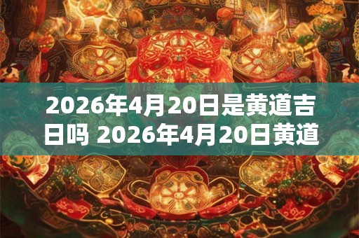 2026年4月20日是黄道吉日吗 2026年4月20日黄道吉日