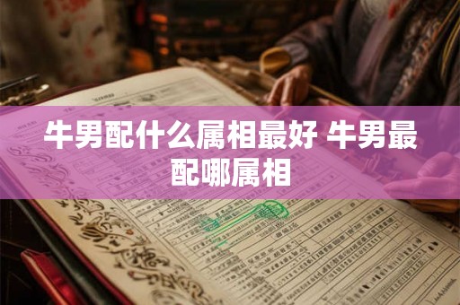 牛男配什么属相最好 牛男最配哪属相