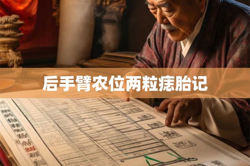 后手臂农位两粒痣胎记 后手臂农位两粒痣胎记