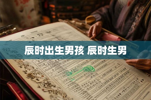 辰时出生男孩 辰时生男