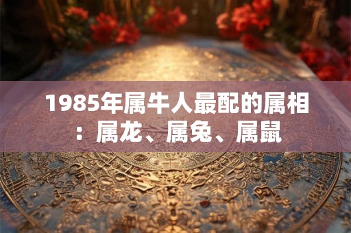 1985年属牛人最配的属相：属龙、属兔、属鼠