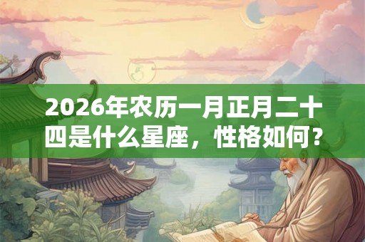 2026年农历一月正月二十四是什么星座，性格如何？