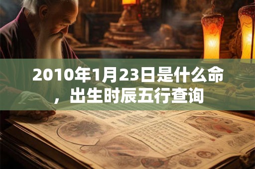2010年1月23日是什么命，出生时辰五行查询