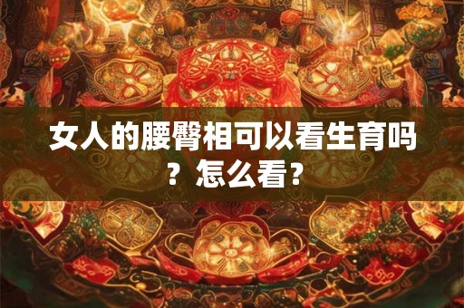 女人的腰臀相可以看生育吗？怎么看？