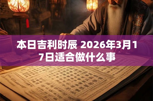 本日吉利时辰 2026年3月17日适合做什么事