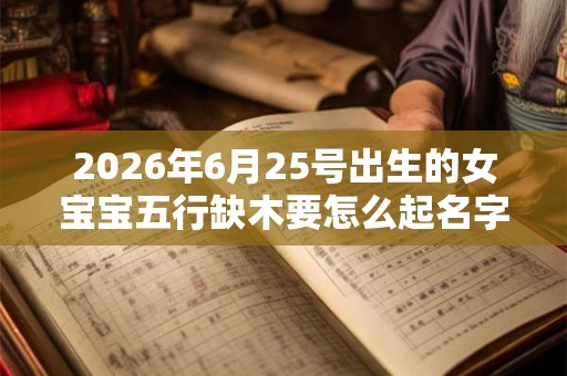 2026年6月25号出生的女宝宝五行缺木要怎么起名字
