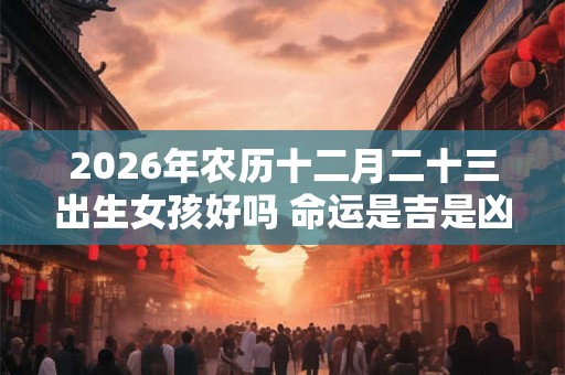 2026年农历十二月二十三出生女孩好吗 命运是吉是凶