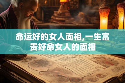 命运好的女人面相,一生富贵好命女人的面相