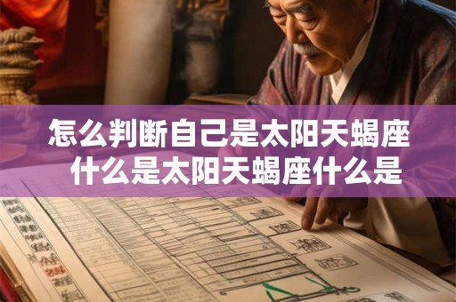怎么判断自己是太阳天蝎座  什么是太阳天蝎座什么是月亮天蝎座