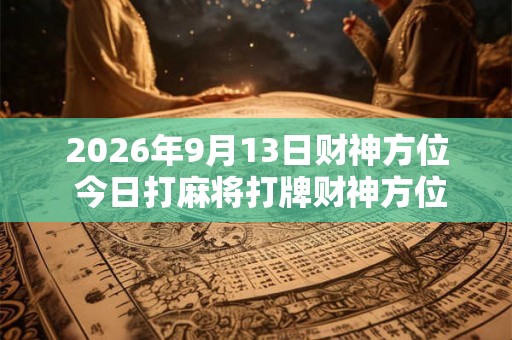 2026年9月13日财神方位 今日打麻将打牌财神方位