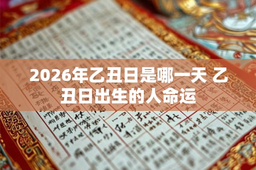 2026年乙丑日是哪一天 乙丑日出生的人命运 2026年乙丑日是哪一天 乙丑日出生的人命运