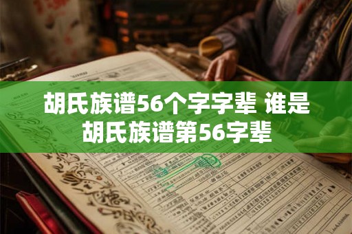 胡氏族谱56个字字辈 谁是胡氏族谱第56字辈 胡氏族谱56个字字辈 谁是胡氏族谱第56字辈