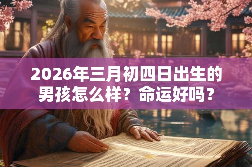 2026年三月初四日出生的男孩怎么样？命运好吗？