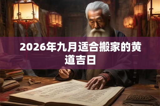 2026年九月适合搬家的黄道吉日 2026年九月适合搬家的黄道吉日