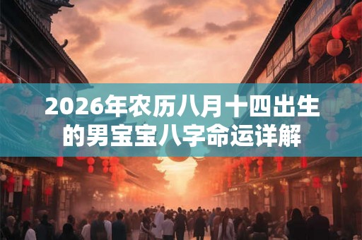 2026年农历八月十四出生的男宝宝八字命运详解 2026年农历八月十四出生的男宝宝八字命运详解