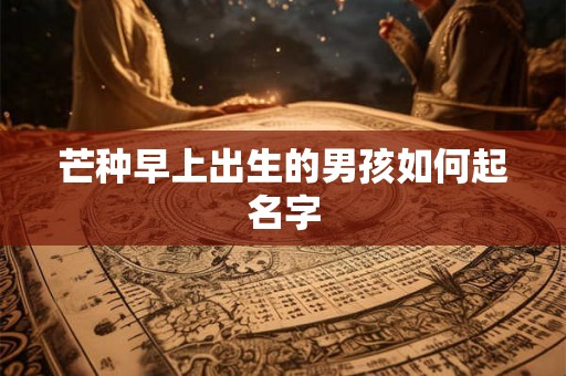 芒种早上出生的男孩如何起名字