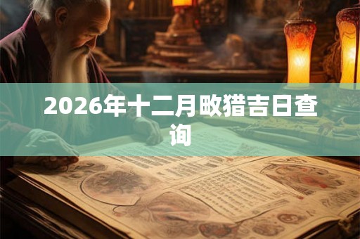 2026年十二月畋猎吉日查询