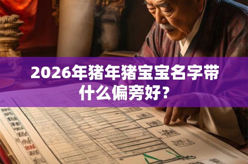 2026年猪年猪宝宝名字带什么偏旁好? 2026年猪年猪宝宝名字带什么偏旁好?