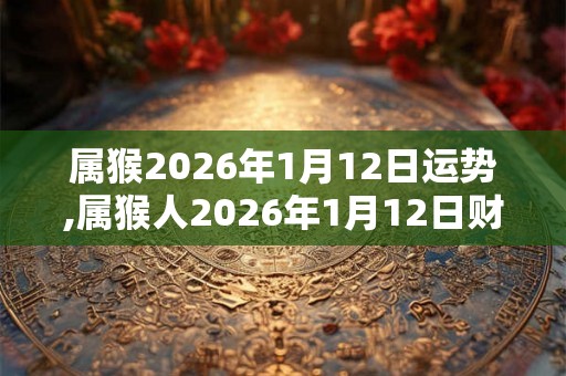 属猴2026年1月12日运势,属猴人2026年1月12日财运,生肖猴2026年1月12日运势