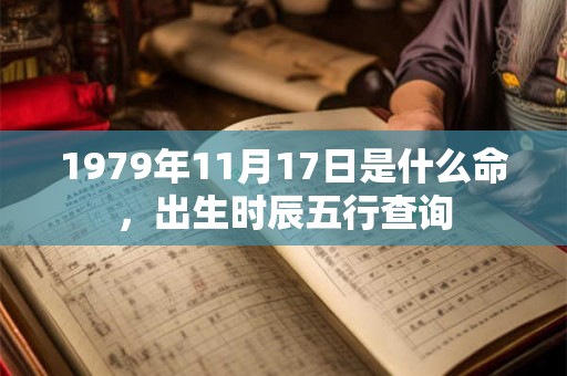 1979年11月17日是什么命，出生时辰五行查询
