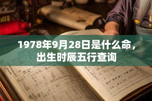 1978年9月28日是什么命，出生时辰五行查询
