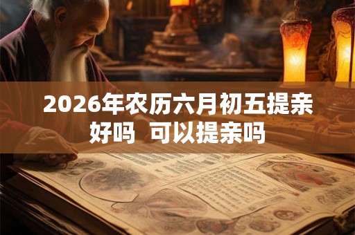 2026年农历六月初五提亲好吗 可以提亲吗 2026年农历六月初五提亲好吗 可以提亲吗
