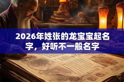 2026年姓张的龙宝宝起名字,好听不一般名字 2026年姓张的龙宝宝起名字,好听不一般名字