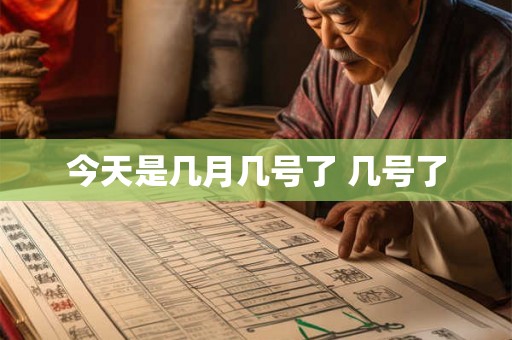 今天是几月几号了 几号了