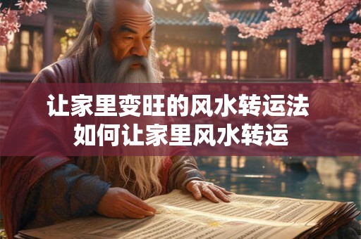 让家里变旺的风水转运法 如何让家里风水转运