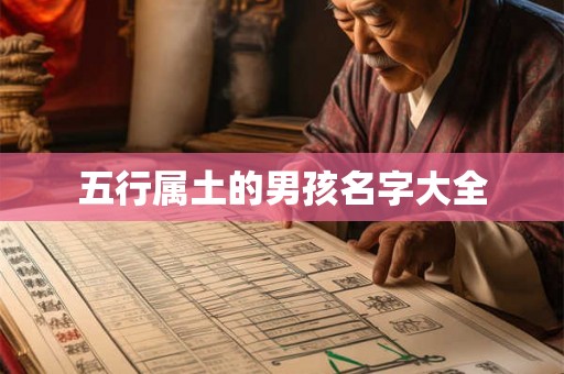 五行属土的男孩名字大全