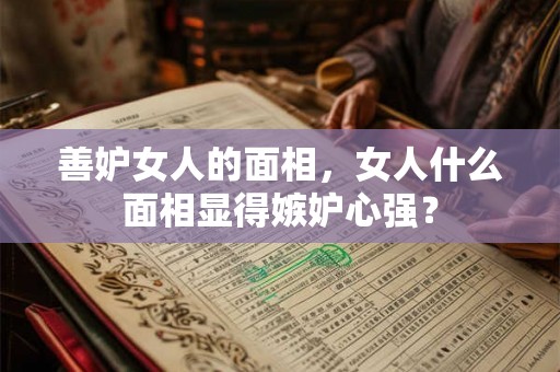 善妒女人的面相，女人什么面相显得嫉妒心强？