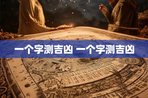 一个字测吉凶 一个字测吉凶