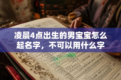 凌晨4点出生的男宝宝怎么起名字，不可以用什么字