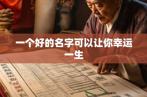 一个好的名字可以让你幸运一生 一个好的名字可以让你幸运一生