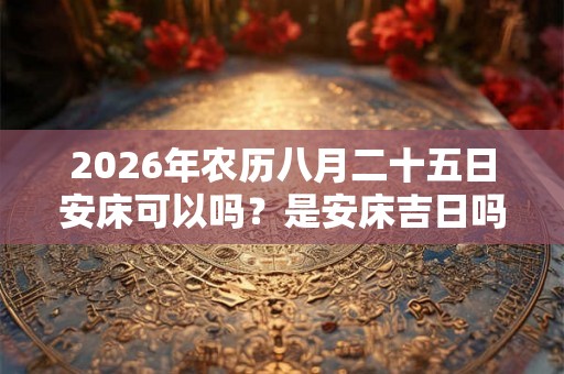 2026年农历八月二十五日安床可以吗？是安床吉日吗？