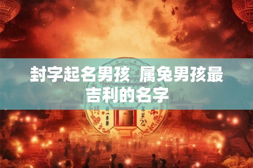 封字起名男孩 属兔男孩最吉利的名字 封字起名男孩 属兔男孩最吉利的名字