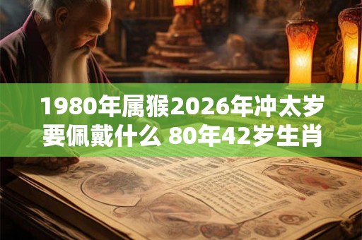 1980年属猴2026年冲太岁要佩戴什么 80年42岁生肖猴犯太岁怎么化解