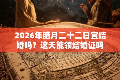 2026年腊月二十二日宜结婚吗?这天能领结婚证吗 2026年腊月二十二日宜结婚吗?这天能领结婚证吗