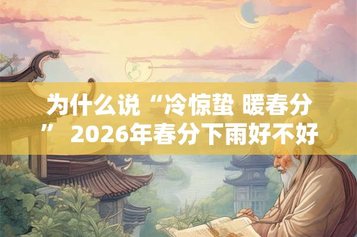 为什么说“冷惊蛰 暖春分” 2026年春分下雨好不好