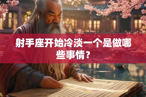 射手座开始冷淡一个是做哪些事情? 射手座开始冷淡一个是做哪些事情?