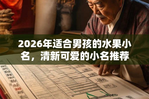 2026年适合男孩的水果小名，清新可爱的小名推荐